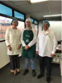 Quality control team in lab coats