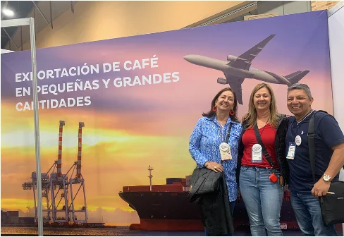 Coffee export trade fair booth