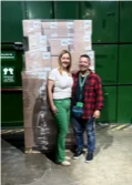 Packed coffee shipment ready for export
